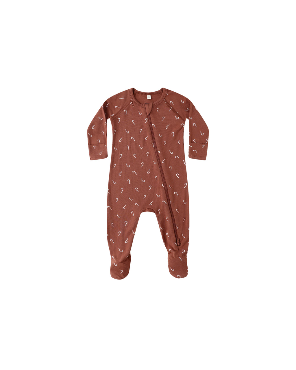 Bamboo Zip Footie | Candy Canes