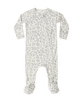 Bamboo Zip Footie l Blue Floral