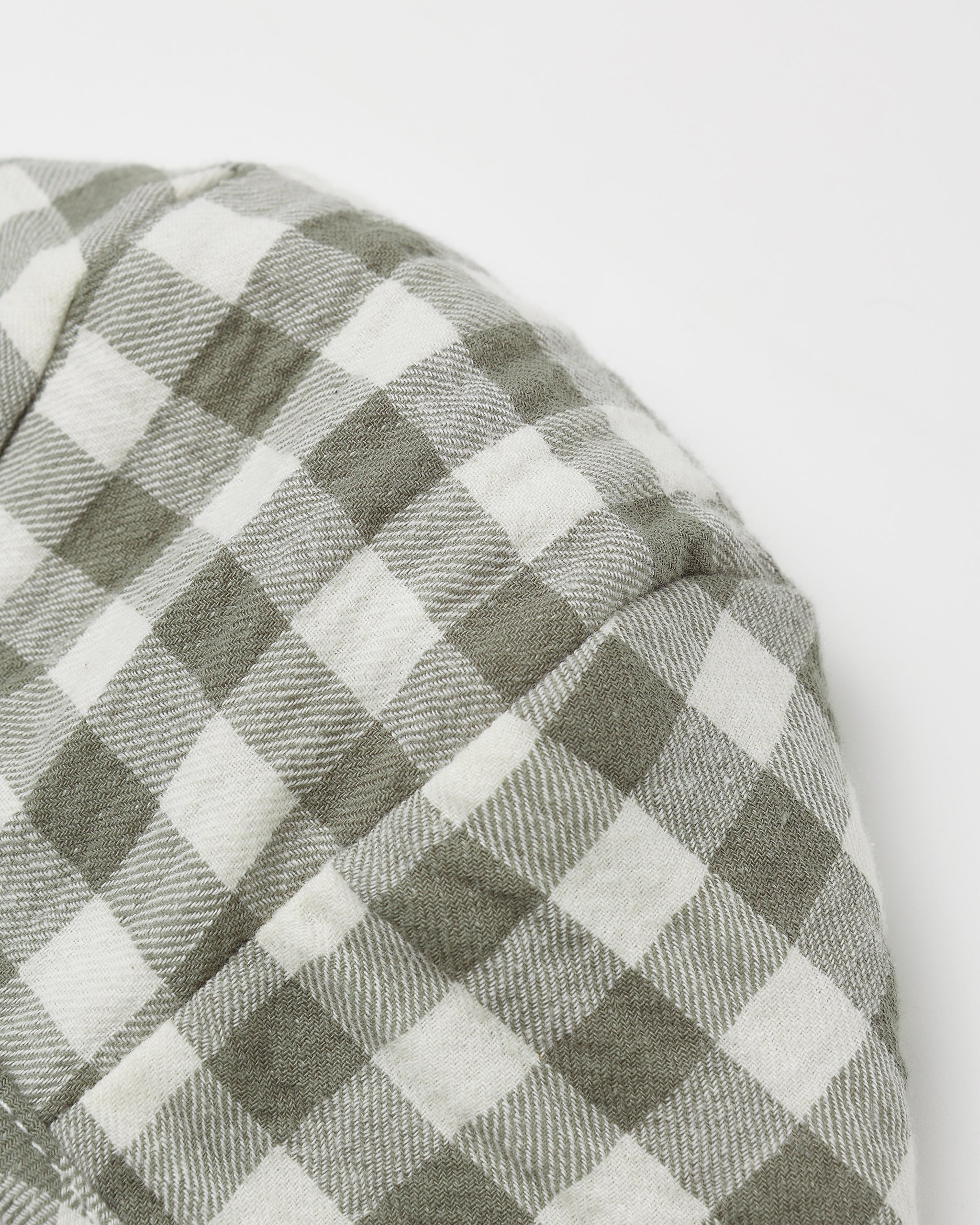 Woven Baby Bonnet l Forest Check