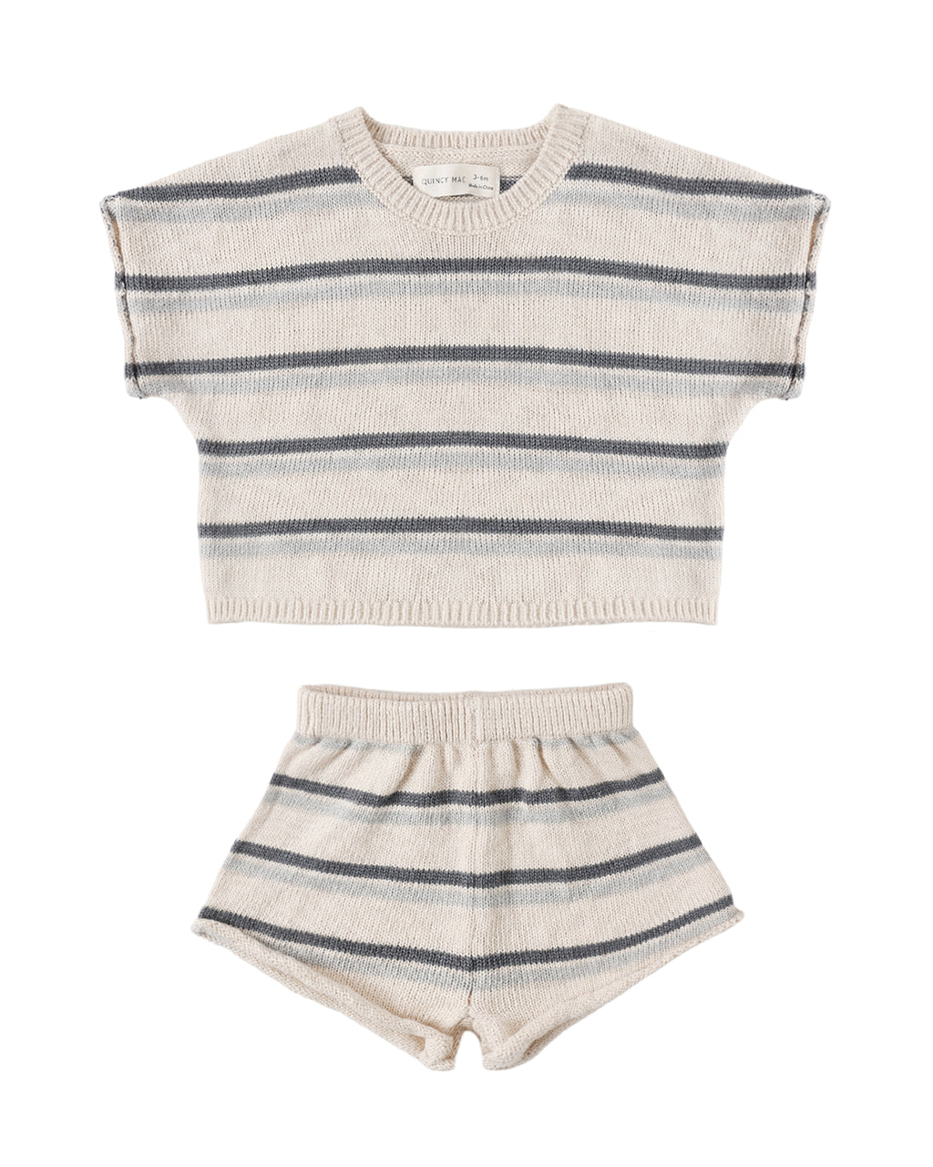 Relaxed Summer Knit Set | Ocean Stripe