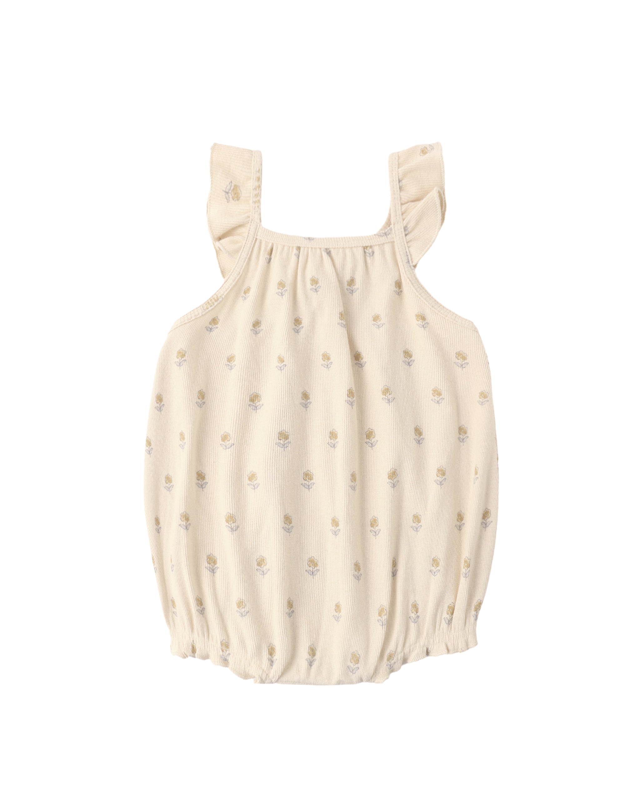 Ribbed Ruffle Romper | Buttercup