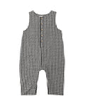 Button Jumpsuit | Black Check