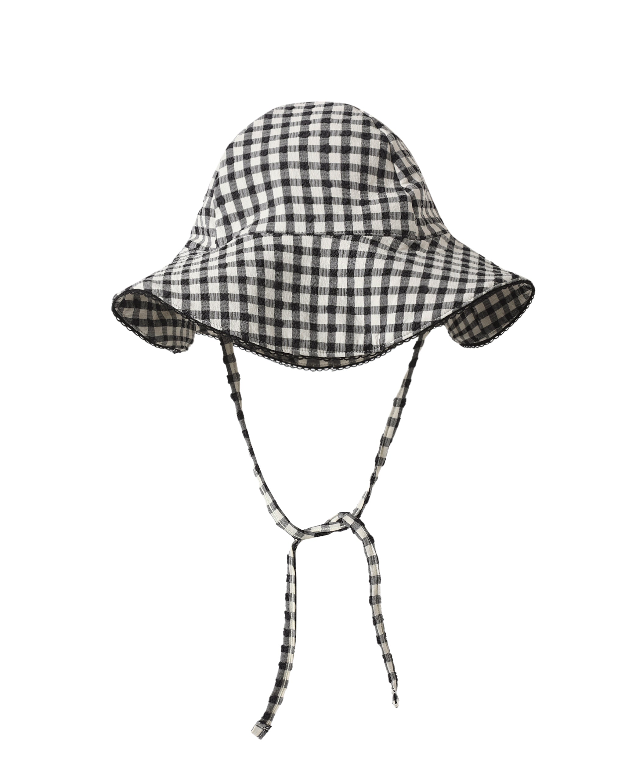 Floppy Swim Hat | Black Gingham