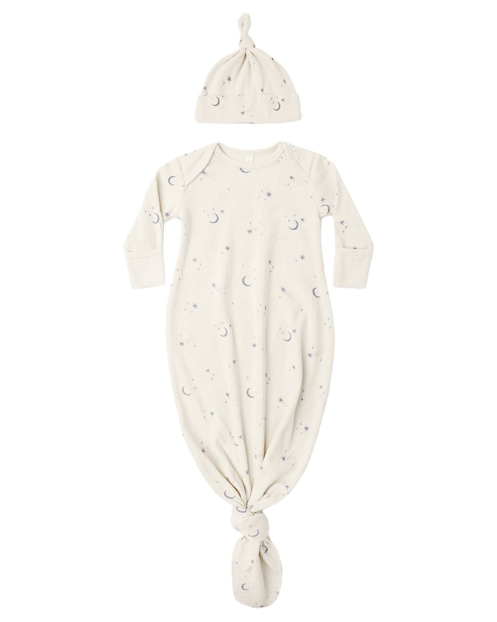 Knotted Baby Gown & Hat Set | Celestial