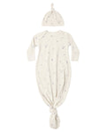 Knotted Baby Gown & Hat Set | Celestial